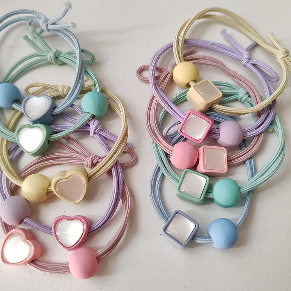 5 buc. Drăguțe Colorate Inimă Floare Elastic de Păr Bună Elasticitate Ridicată pentru Femei Fete Suport Coadă de Cal Inele de Păr Coreene Accesorii Coadă