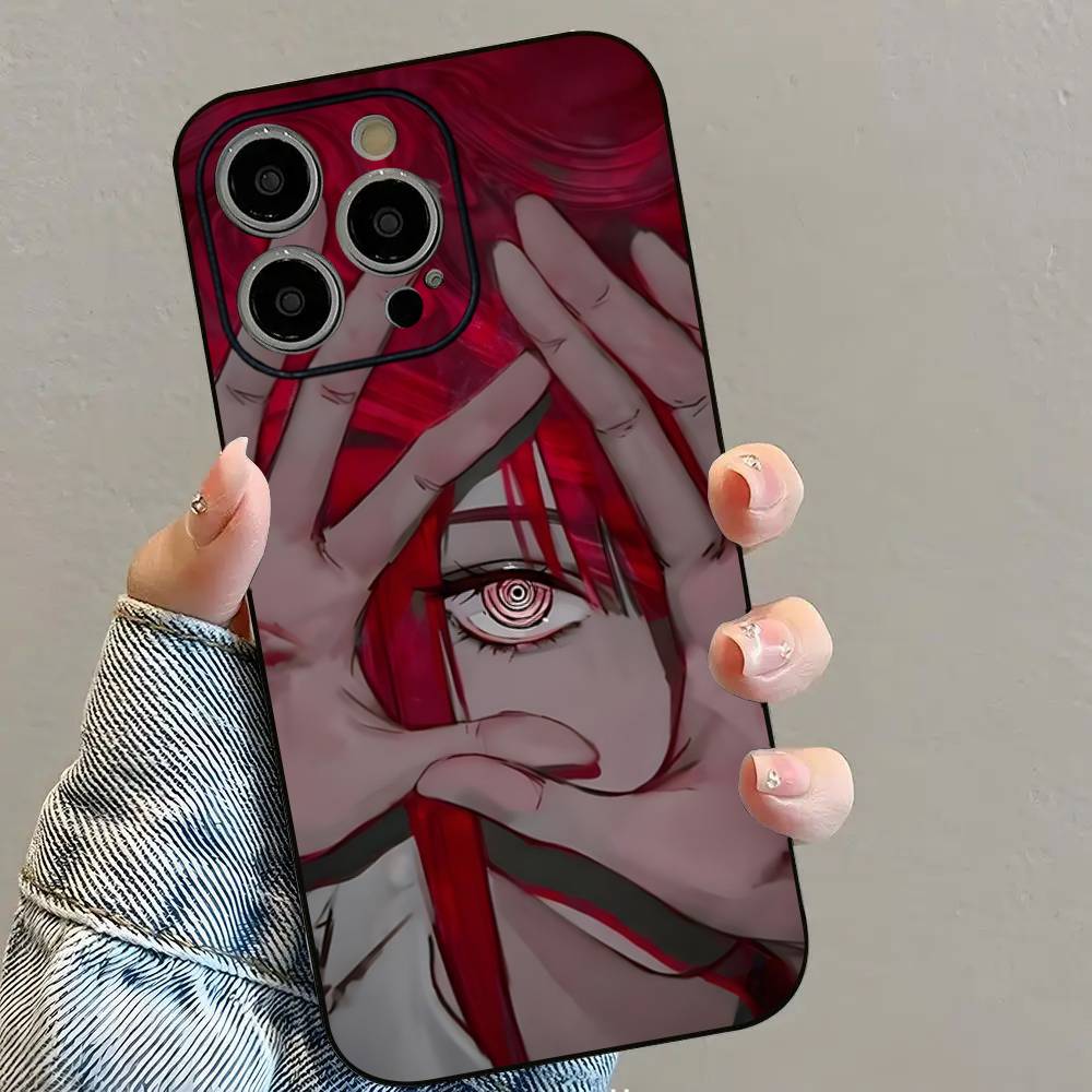 

Anime Chainsaw Man Makima Phone Case For iPhone 17 Air 16 e 15 14 13 12 11 Pro Max Plus Mini SE 2020 2022 Soft TPU Cover iPhone 13 mini
