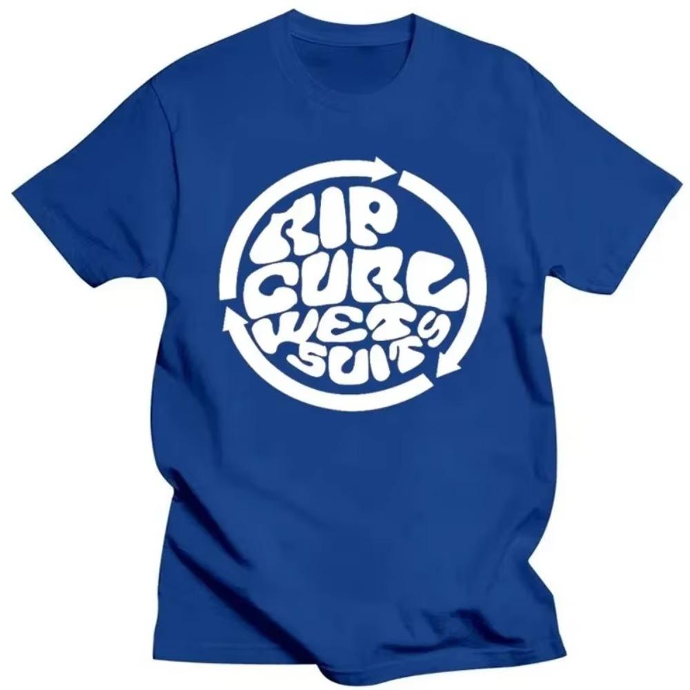 Letní pánská trička Rip Curl potisk Módní bavlna Krátký rukáv Vintage Vysoce kvalitní tričko Pánské Nadměrné O-výstřih Top Oblečení