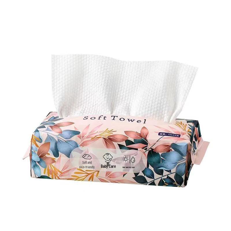 Extra Thick Disposable Face Wash Towels - Soft Cotton, Dry & Wet Use, Ideal for Makeup Removal & Cleansing