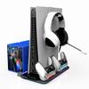 PS5 Pro/Slim Ultra-Thin RGB Cooling Base & Controller Charging Dock with Game Disc Rack