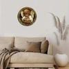 Metal Tin Sign Wall Art Circular Vintage Decor Retro Style Home Gift