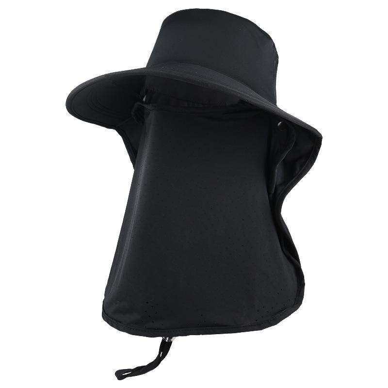 Sunscreen Hat Women's Summer UV Protection Face Protection Neck Big Eaves Removable Mask Cycling Hat Shawl Hat Shade