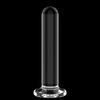 Crystal Clear Unisex Anal Plug with Straight Bead Design for Manual Expansion