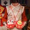 Red Packet Zodiac Snake Plush Crossbody Bag Chinese Lucky Money Wallet  Childrens Gift