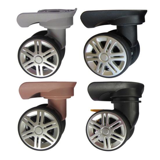 1 Pair Universal Replacement Wheels Low Noise Double-Row Large Size Trolley Case Luggage Wheel Repair Travel Suitcase Parts Accessories Wheel