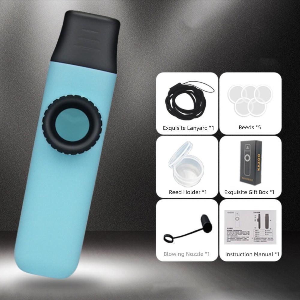 

Портативная флейта казу Многоразовый профессиональный казу Казу из АБС-пластика Аккомпанемент для скрипки синий