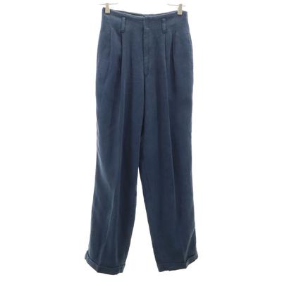RALPH RALPH LAUREN Linen Tack Tapered Pants 7 Navy Women Used