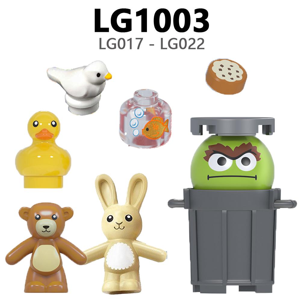 MOOXI Tecknad Serie MOC Klossar Anime BrickHeaded Set Vuxna Modell Byggklossar Barnleksaker För Barn Födelsedagspresenter LG1003