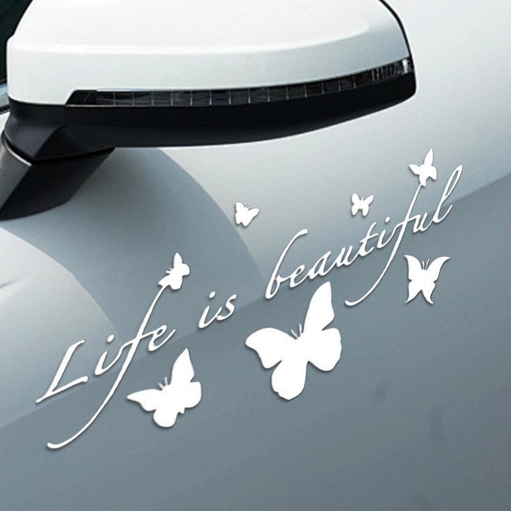 Car Sticker Butterfly Theme Strong Adhesive Decor Car Window Stickers For Window Friends Men Women Driving Outdoor Motorcycles