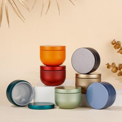 1/5Pcs Portable Tea Canister Mini Empty Pot Tea Box Candy Round Cans Thickened Iron Herb Sealing Jar Spice Storage Organizer