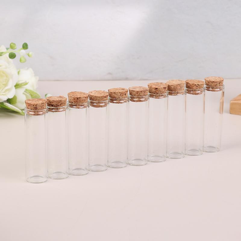 10 Stück Reagenzgläser aus Glas mit Korken, Nachrichtenflaschen, Gläser, Fläschchen, Geschenk, Kunst, Basteln, 5 ml, 8 ml, 10 ml, 12 ml, 15 ml, 20 ml, 25 ml, 30 ml