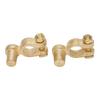 Yousheng 1Pair Brass Battery Clip Professional Positive Negative Terminal Connector Car Battery Clip Rust-Proof High Conductivity Easy Install Battery
