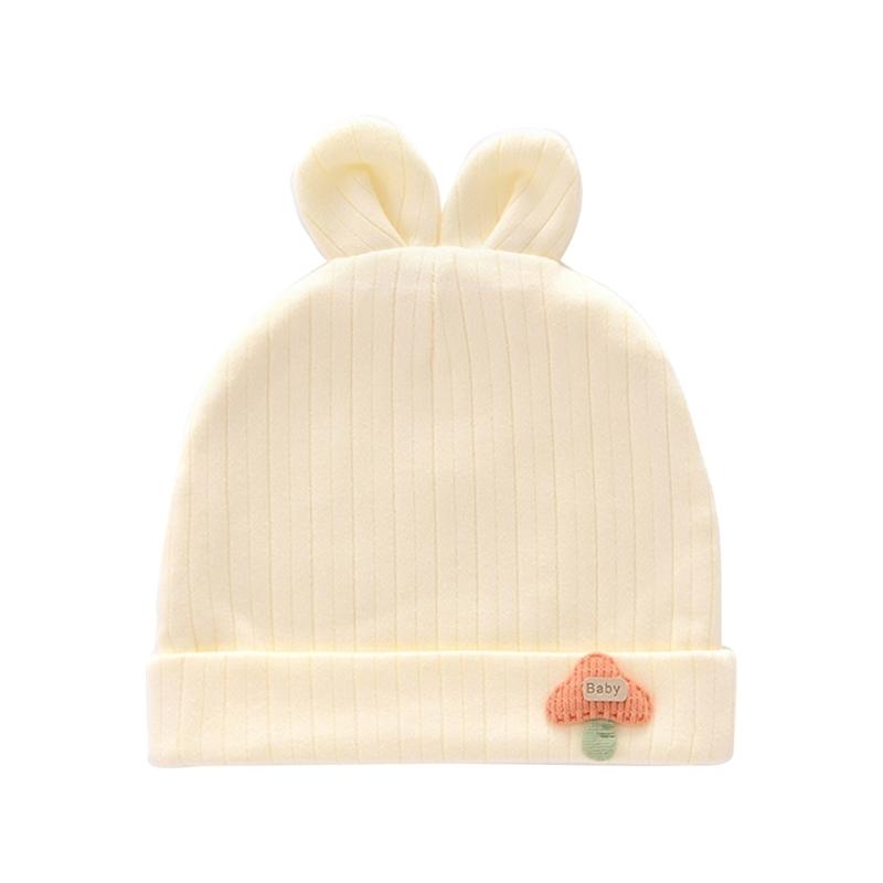 

Шапочка для новорожденного, шапочка для младенца, хлопковая шапочка для кормления грудью, мягкая, дышащая, с рисунком, теплая, ветрозащитная шапочка для головы M for 3 to 6 months