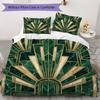 Biancheria da letto con motivo a linee Art Déco Set piumone Copripiumone Federa Decorazione per la casa Regalo di compleanno (1 * copripiumino + 2 * federe senza imbottitura)