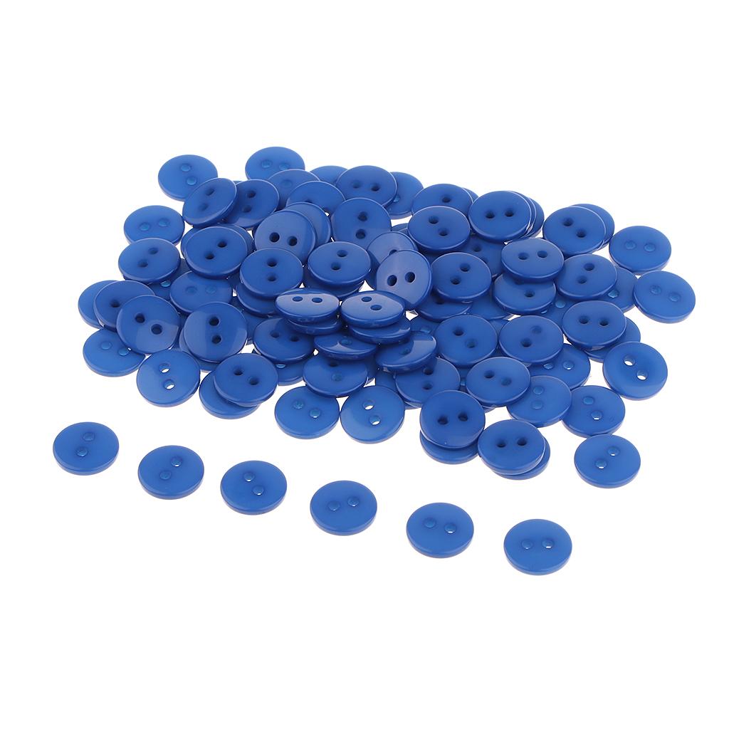100 Pcs 1 Cm two holes Sewing Flatback Resin Buttons for Sewing Diy Craft