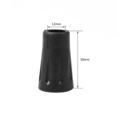 12pcs Black Rubber   Hd Rod    or For Walking Hiking King Poles