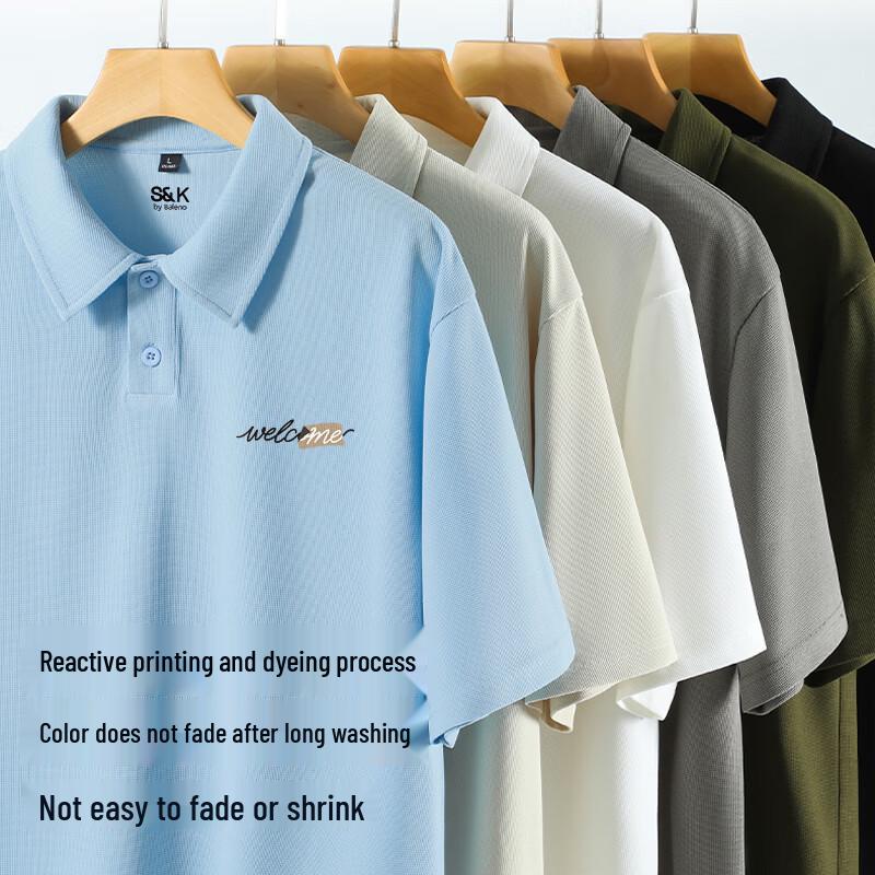 Baleno Men's S&K Series Waffle Knit Polo Shirt