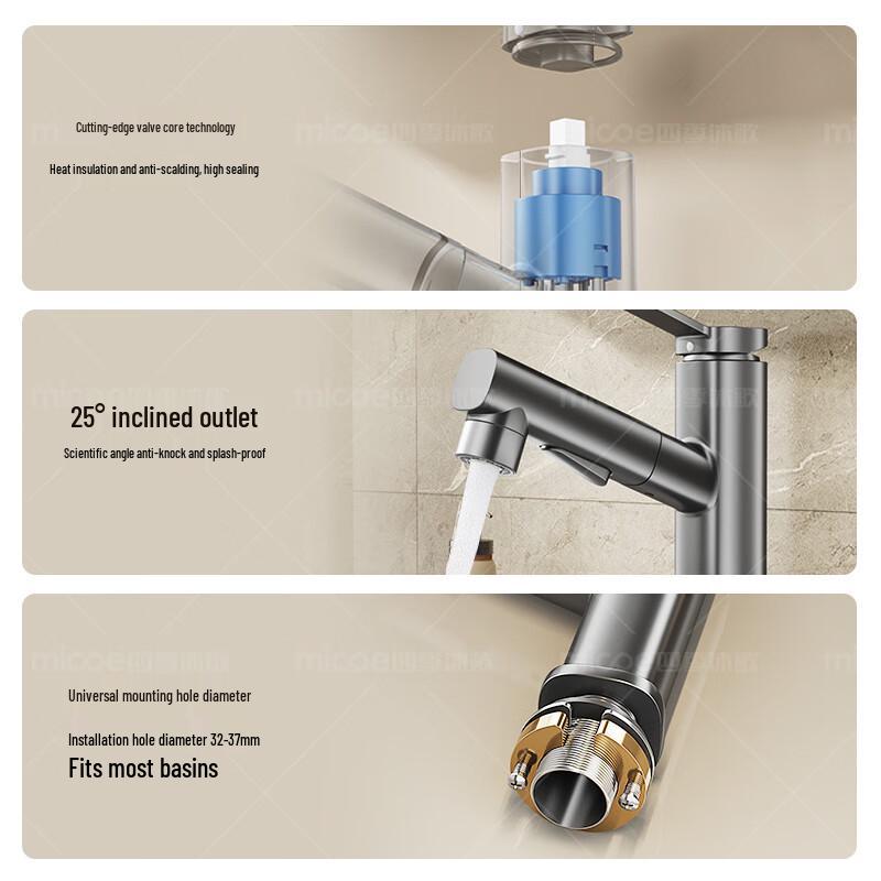 MICOE Multifunctional Pull-Out Basin Faucet