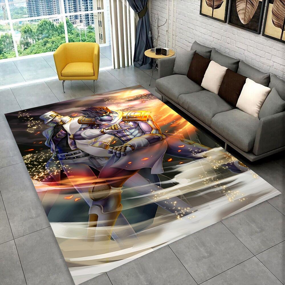 3D Jojo's Bizarre Adventure Cartoon Anime Carpet Rug for Living Room Bedroom Home Sofa Decoration,kids Play Non-slip Floor Mat