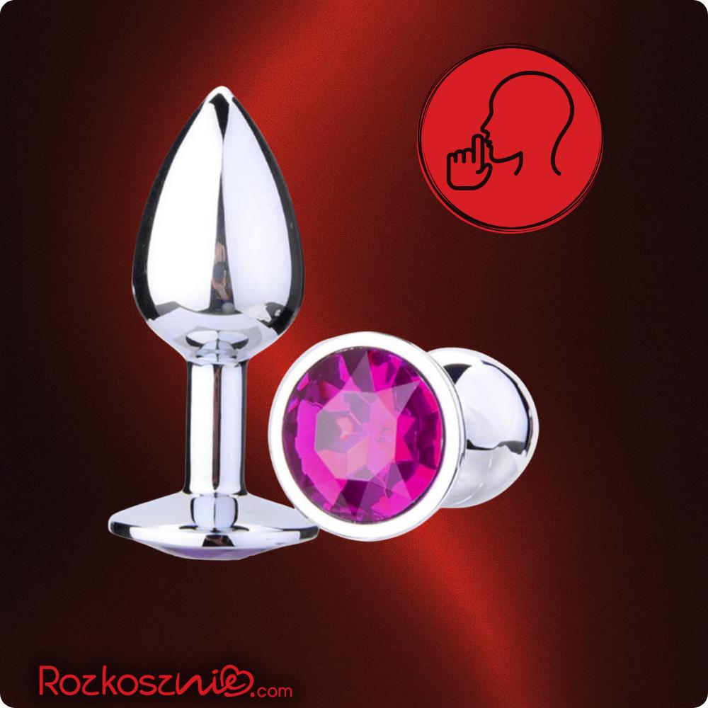 Ocelový kovový anální kolík pro začátečníky s diamantovým análním kolíkem sex DELICIOUSLY
