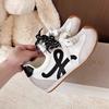 Spot Version of the Inner Height Increase Casual Moral Training Shoes Women's 2025 New Fashion Crooked Head Color Matching Straps Platform Sports