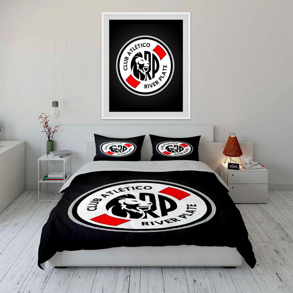 "Club Atlético River Plate Set" Bedding Duvet Cover Set Duvet Cover Pillowcases  (1 * Duvet Cover 2 * Pillowcases, Without Duvet Insert)