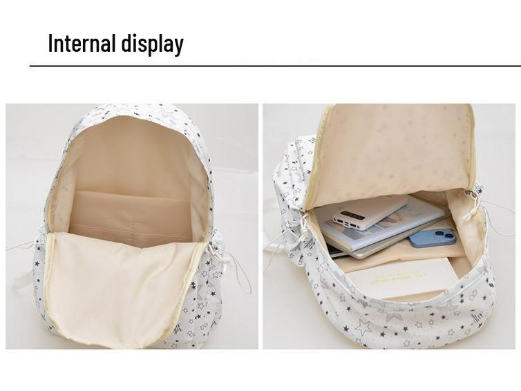 Hochwertiger, leichter, bonbonfarbener Outdoor-Rucksack - Großes Fassungsvermögen, niedliches Stern-Design