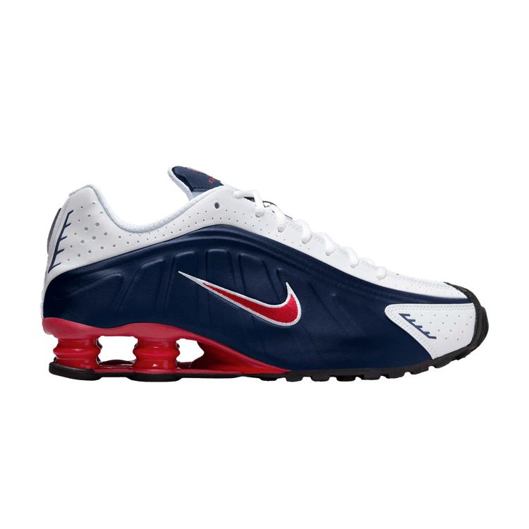 

Nike Кроссовки унисекс Shox R4 USA 2025 Синий Белый Красный HQ1988-400 42