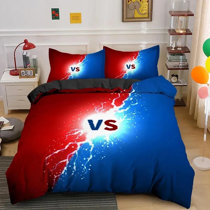 VS Lightning Bedding Set Single Queen King Size Comforter Duvet Cover With Pillowcase Bedclothes For Bedroom