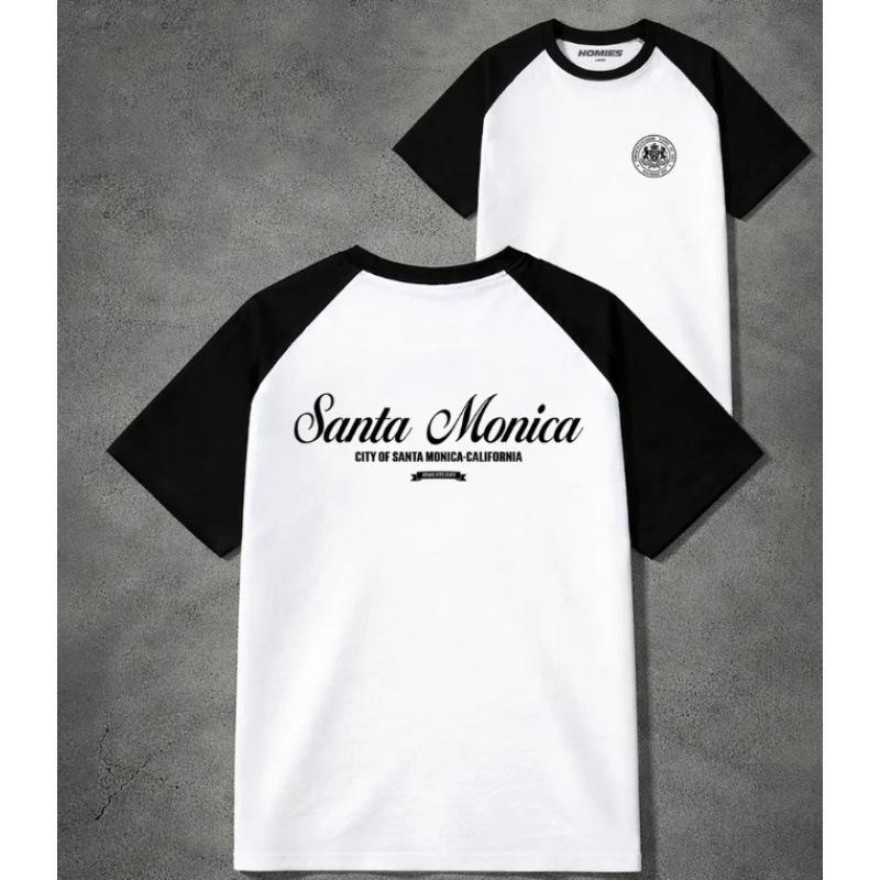 Cotton American Short Sleeve Shoulder T-Shirt Women's Bottom Shirt Loose Top