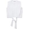 Levis Sleeveless Simple Versatile Round Neck T-Shirt Women Tops White 0019Q-0002