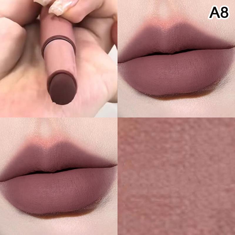 Herorange Labial Mate Labial Rojo Mate Sexy Cosmético Brillo de Labios Impermeable Taza Antiadherente Lápiz Labial Nude Maquillaje Coreano