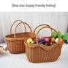 Imitation Rattan Woven Picnic & Storage Basket