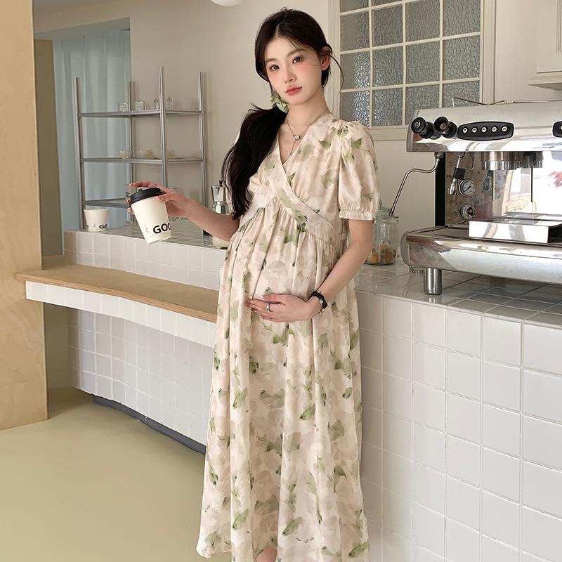 2026 Summer Korean Style Maternity Dress 2XL