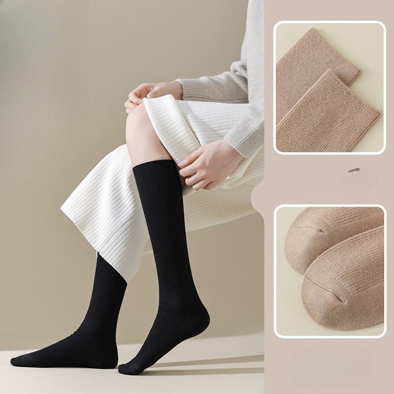 Women's Winter Fleece Calf Socks, Thick and Warm Double-needle Pile Socks for Autumn and Winter
