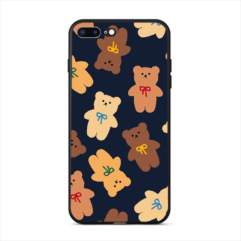 Lovely Cartoon Mobile Shell Cute Bear Phone Case For Iphone X XR XS 12 Mini 13 11 Pro Max 7 8 6S 6 Plus 5S SE 2020 10 Hard Cover