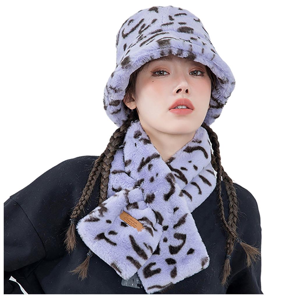 Dámská podzimní a zimní rybářská čepice s leopardím vzorem do vlasů zimní teplá čepice