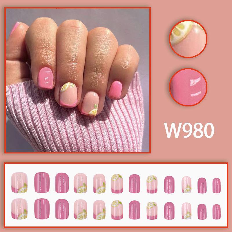 

Нові дівчачі рожеві лимонно-медові помпело типси для манікюру – Милі, Солодкі, Короткі, Зручні, Високоякісний вигляд