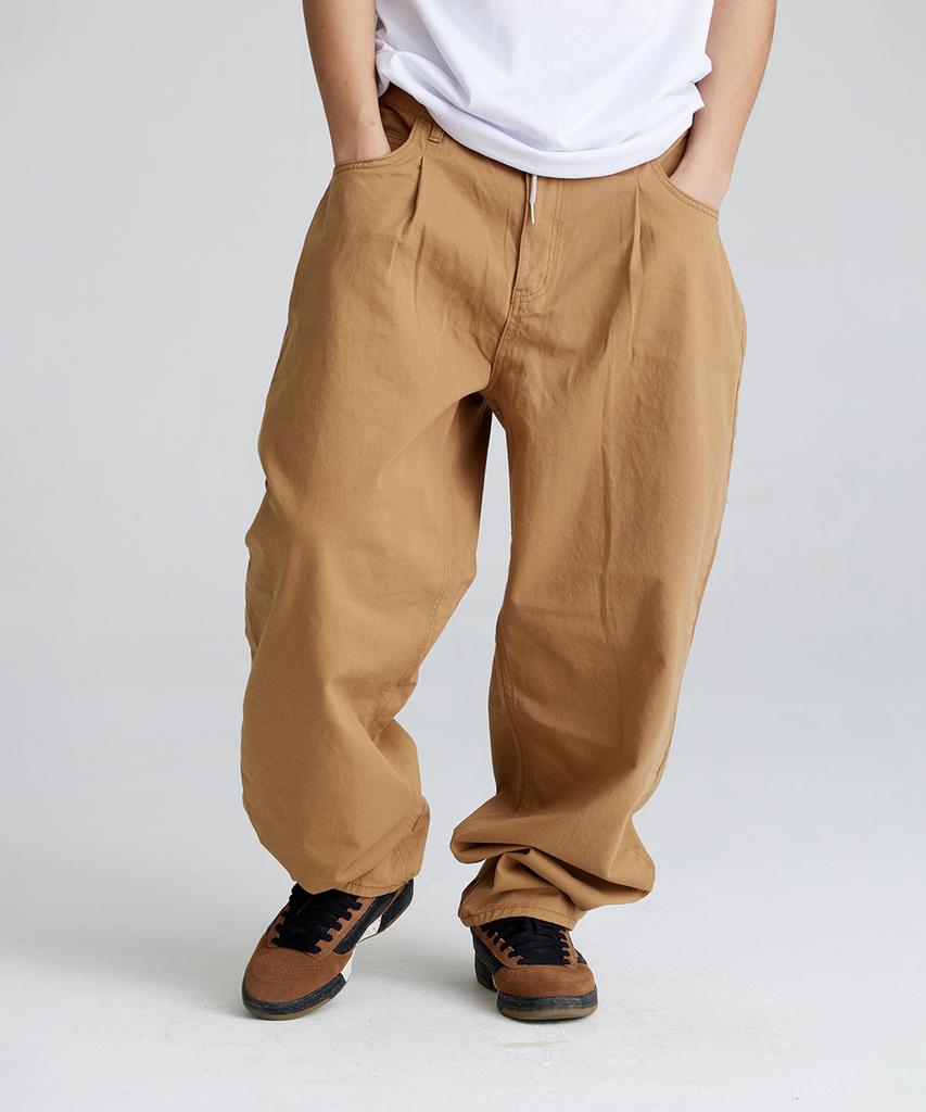 Bieseulaebis Mid 90 Baggy Cotton Pants Camel