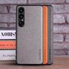 Case for Sony Xperia 1 VII Leather Master Hard Textile Leather Fashion Phone Cover Coqua for Sony Xperia 1 VII VI V IV III Case