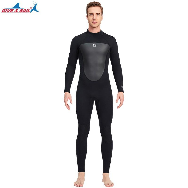 3MM Diving Suit Thickened To Keep Warm Outdoor Sun Protection Snorkeling One-piece Long-sleeved Jellyfish