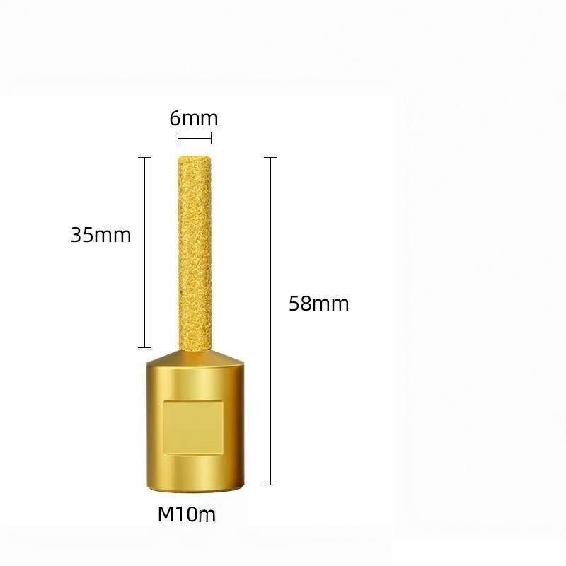 

1Pcs High Efficiency Edges Trimming And Grooving Tool Round Shank Vacuum Brazed Burr Rotary Grinding Head For Angle Grinder