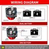 Upgrade Battery Disconnect Switch With Voltmeter, DC 5-60V Master Isolator Cut/Shut Off Switch For Marine Boat Car Truck Camper RV Trailer Vehicles