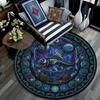 Oceanic Glass Mystery Round Area Rug Under Office Chairs Bedroom Living Room Home Decor