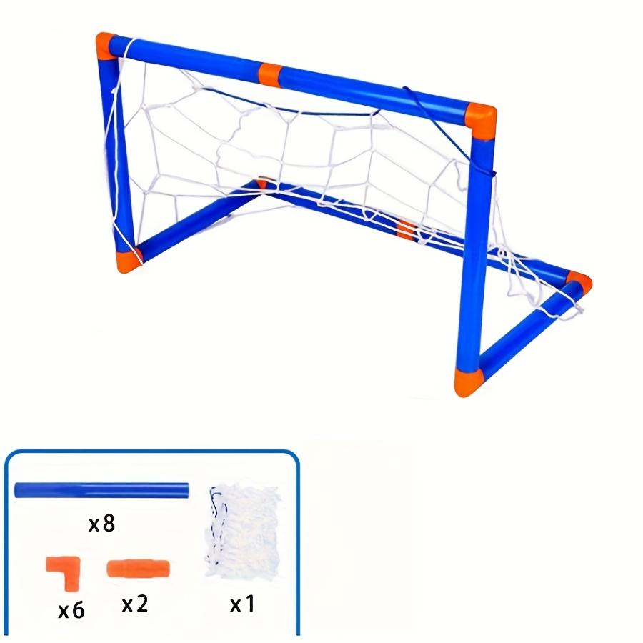Indoor mini folding football soccer ball goal post net set pump kids sport outdoor home game toy child birthday gift plastic