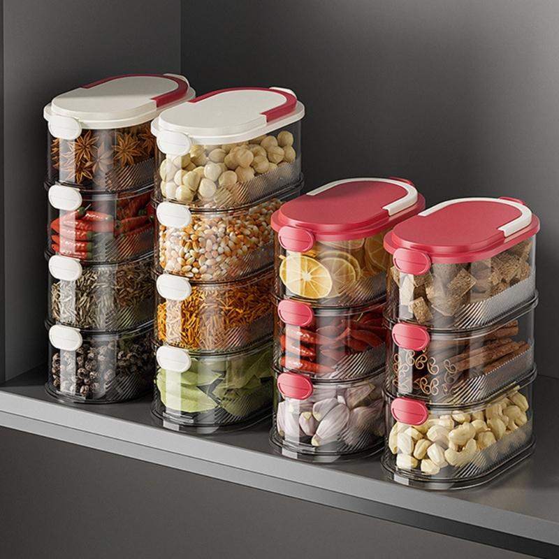 Clear Plastic Kitchen Storage Box With Clear View For Easy Access Modularized Stackable Designs To Saving Space Organize Efficiently