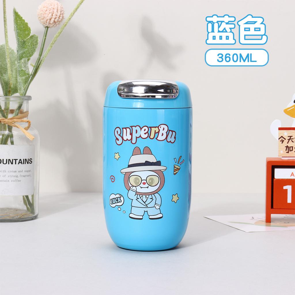 Cartoon Coffee Cup 316 Stainless Steel Thermos Cup Female Student High Value Cup Light Luxury Water Cup