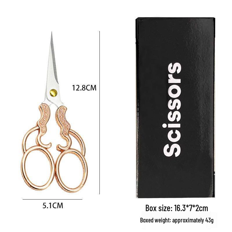 Vintage Small Scissors for Home, Student Art, Embroidery, Yarn, Office, Paper Cutting, and Tea Bag Trimming