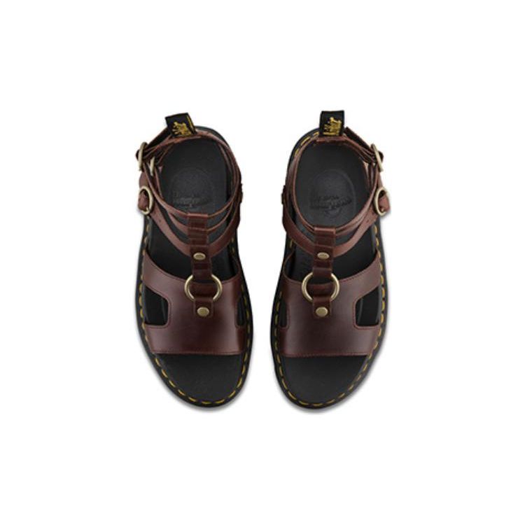 Dr. Martens Leather Multi-Ring Strap Roman Sandals Women Sandals Vintage-Brown 24639211